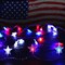 4th of July Decoration Lights, 100 LED 49FT Red White Blue Star String Lights, Plug in Fairy String Lights Waterproof, Extendable for Indoor, Outdoor, Independence Day Decor